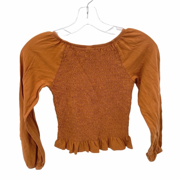 Old Navy Long Sleeves Shirt Cognac Size Large 10-12 - Picture 6 of 6